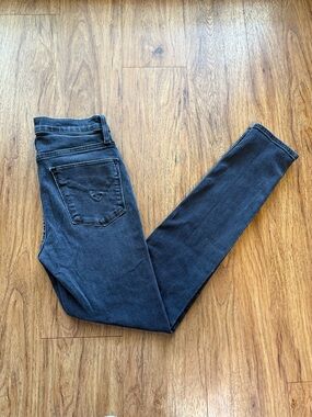 HUDSON Barbara High Waist Super Skinny Jeans Twilight Black Size 23